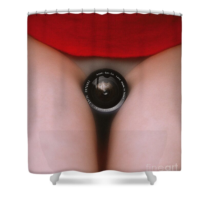 Still-life Shower Curtain featuring the photograph The Photographer's Eye, 1974 by Marc Nader