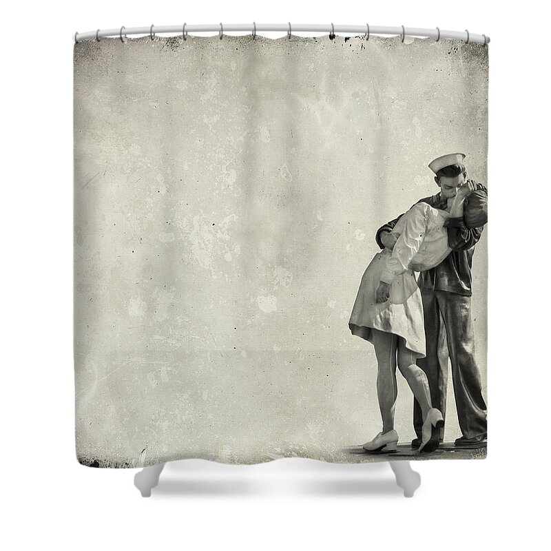 Kiss Shower Curtain featuring the photograph The Power of a Kiss by Evelina Kremsdorf