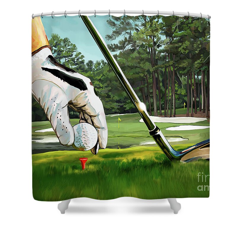 The Pressure Is On Shower Curtain featuring the painting The Pressure is On by Tim Gilliland
