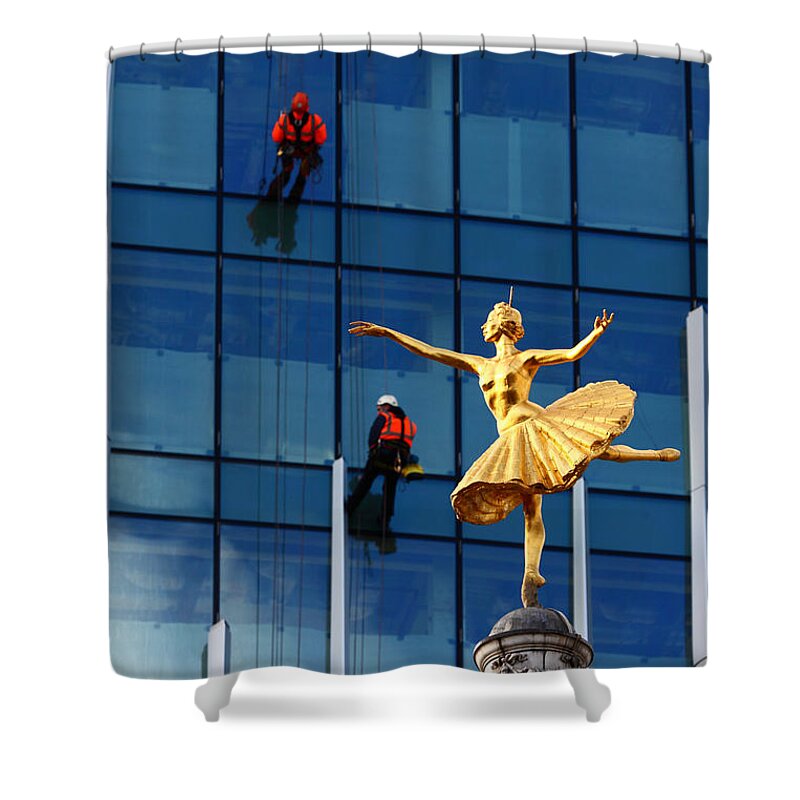 London Shower Curtain featuring the photograph The Puppet Mistress by James Brunker