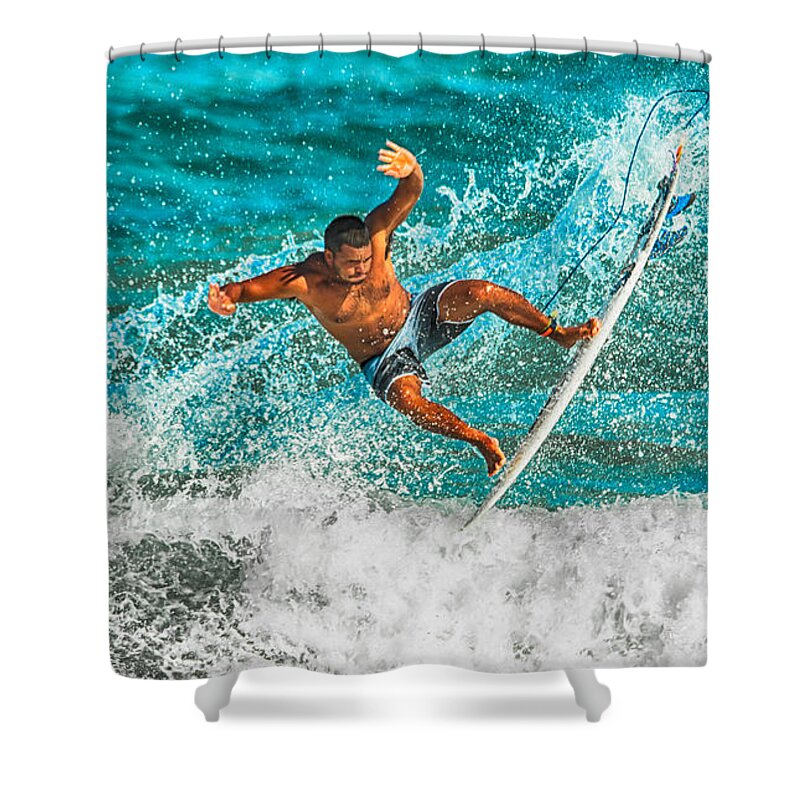 Beach Shower Curtain featuring the photograph The Quest For 90 Degrees by Eye Olating Images
