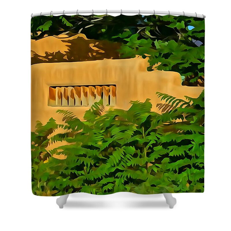 Red Gate Shower Curtain featuring the photograph The Red Gate by Greg Hammond