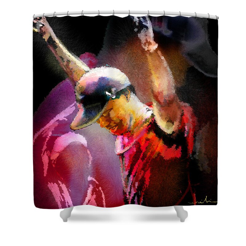 Tiger Woods Shower Curtain featuring the painting The Return of The Tiger 04 - The Eagle by Miki De Goodaboom