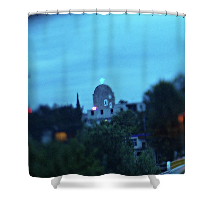 Rebecca Dru Photography Shower Curtain featuring the photograph The ride to San Miguel de Allende at 6am by Rebecca Dru