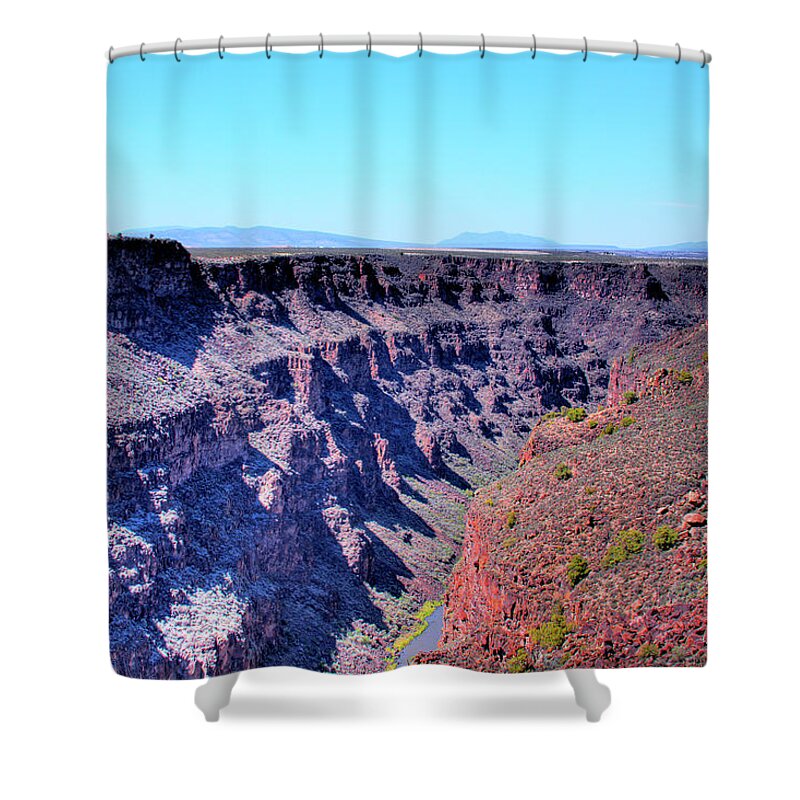 Rio Grande Shower Curtain featuring the photograph The Rio Grande Gorge by David Patterson