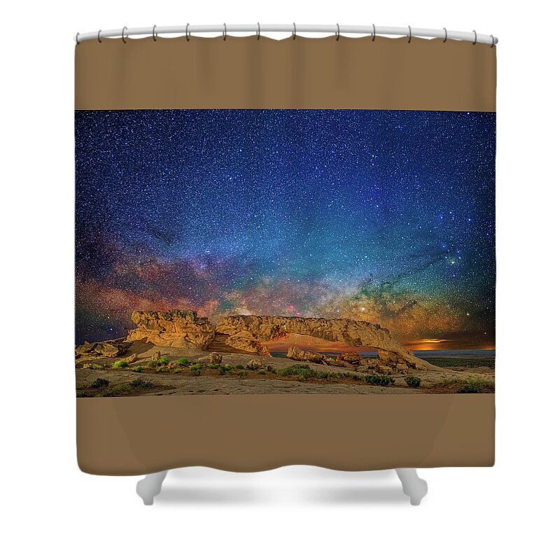 Astronomy Shower Curtain featuring the photograph The Rise by Ralf Rohner