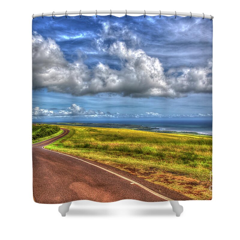 Reid Callaway Roads In Kauai Shower Curtain featuring the photograph The Road Home Grand Canyon of the Pacific Kauai Hawaii Collection Art by Reid Callaway