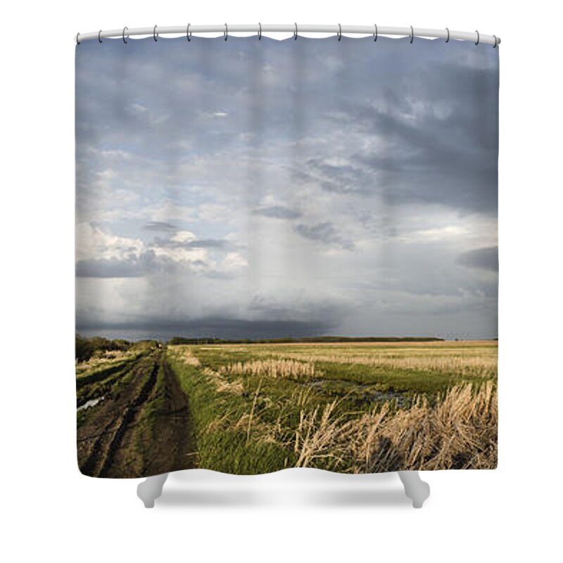 2015 Shower Curtain featuring the photograph The Road Is Never Easy by Sandra Parlow