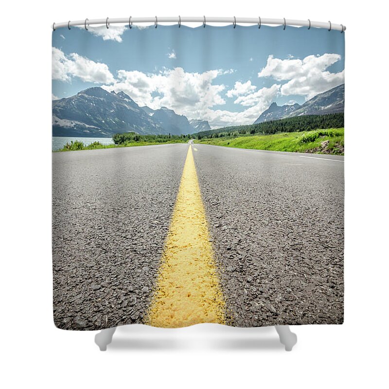 Glacier Shower Curtain featuring the photograph The Road to Glacier by Margaret Pitcher