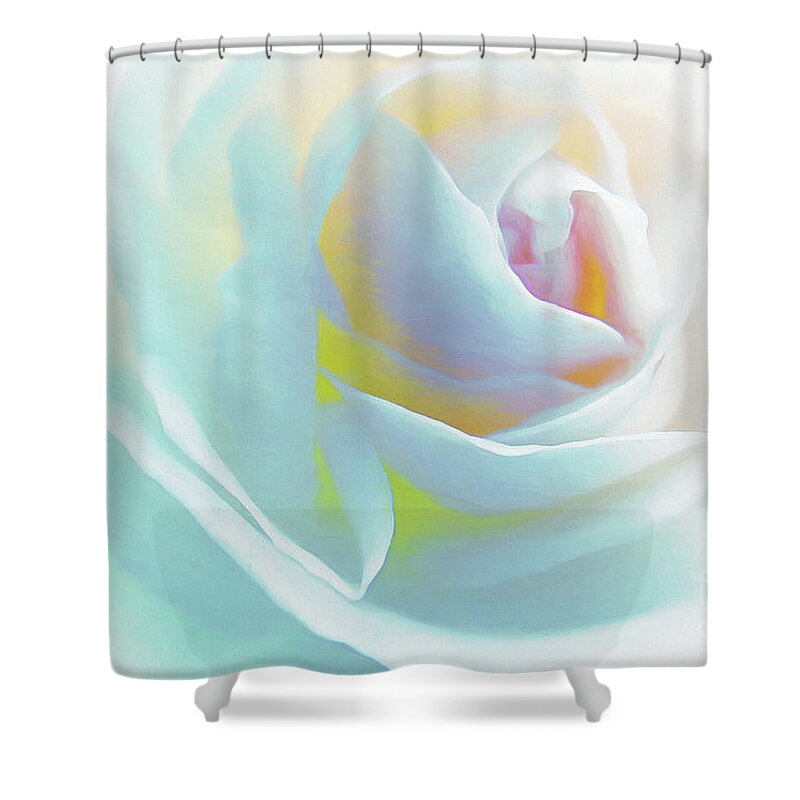 Flowers-abstract Art Shower Curtain featuring the photograph The Rose by Scott Cameron by Scott Cameron