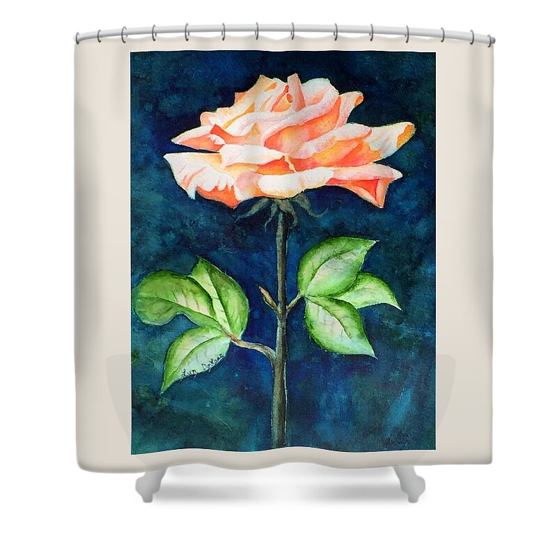 Rose Shower Curtain featuring the painting The Rose by Lyn DeLano