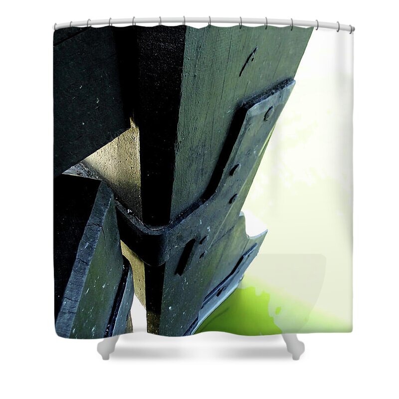 Nina Shower Curtain featuring the photograph The Rudder by D Hackett