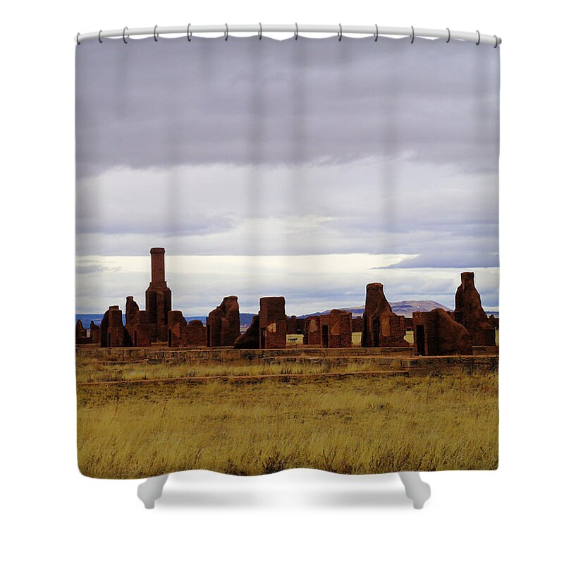 New Mexico Shower Curtain featuring the photograph The ruins of Fort Union by Jeff Swan