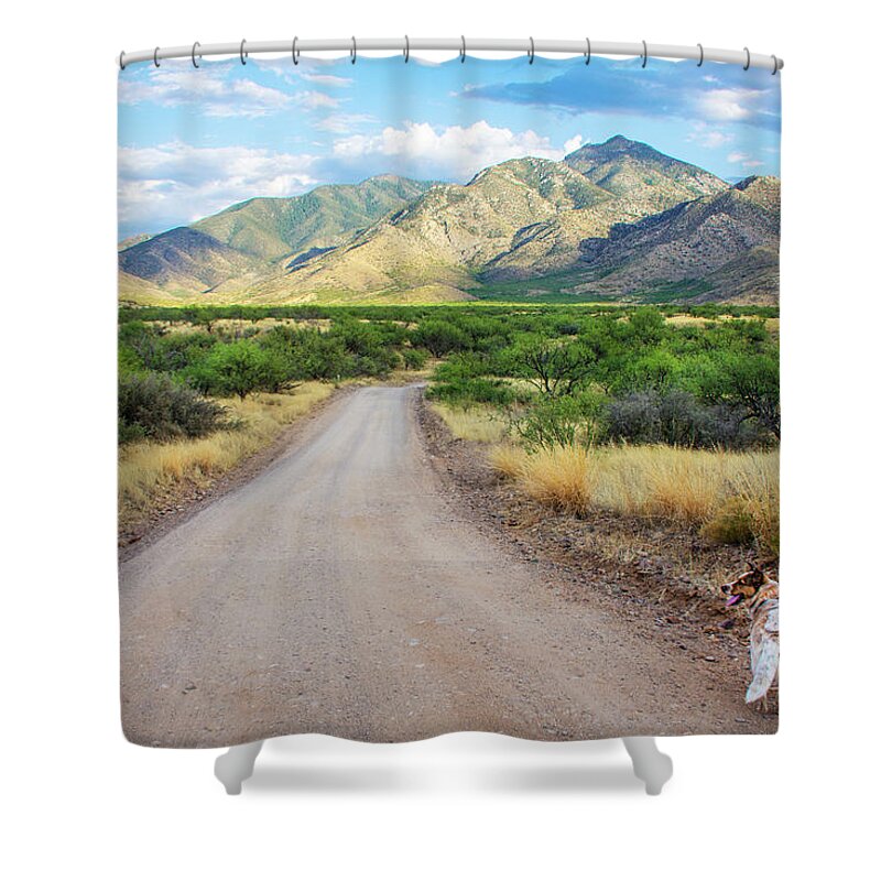 Mountains Shower Curtain featuring the photograph The Santa Ritas by Barbara Manis