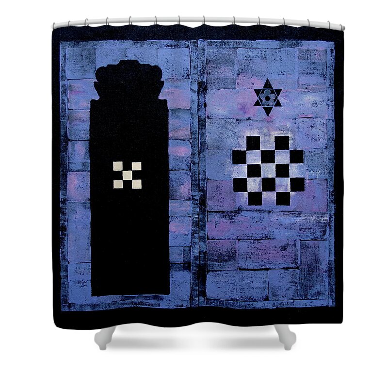 Secret Shower Curtain featuring the painting The Secret Door by Diana Perfect