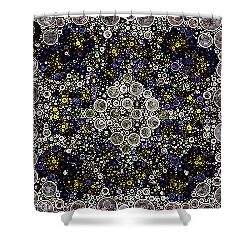 Fractal Shower Curtain featuring the digital art The Shadows Within by Nick Heap