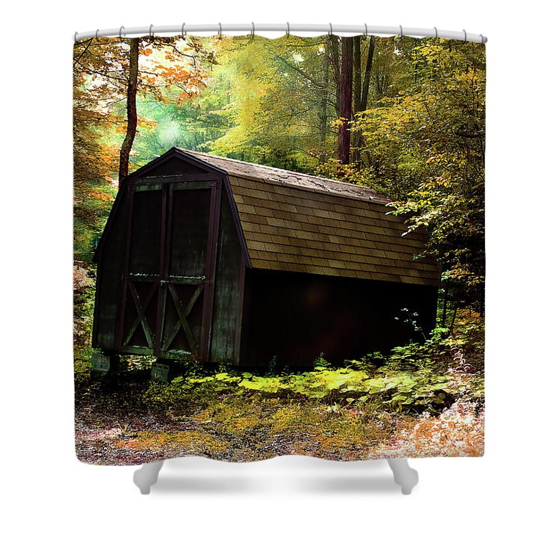 Photograph Shower Curtain featuring the photograph The Shed by Reynaldo Williams