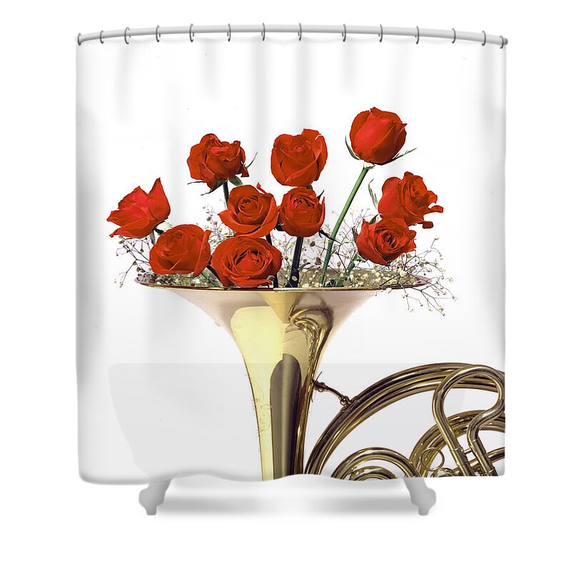 Wall Art Shower Curtain featuring the photograph The Sight of Music by Steven Huszar