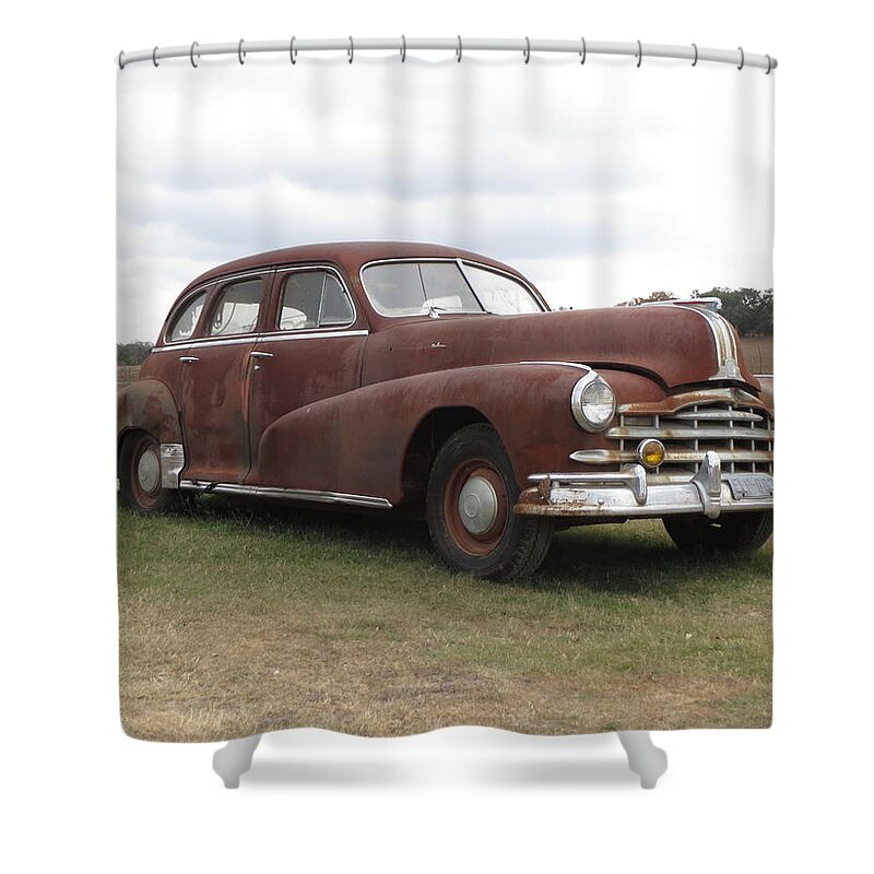 Pontiac Shower Curtain featuring the photograph The Silver Streak - Rusted by Cindy Clements