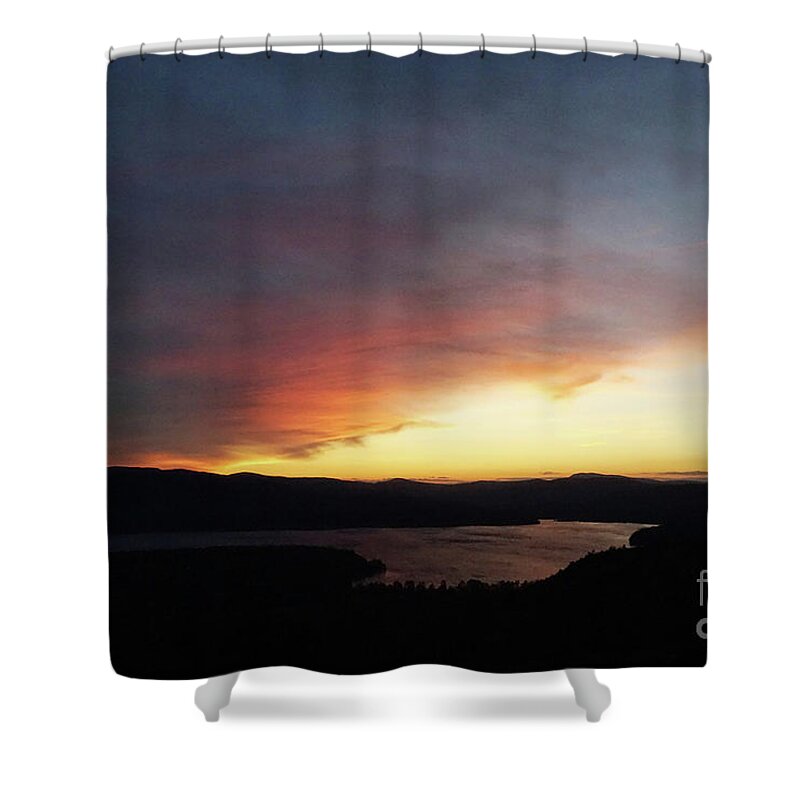 Clouds Shower Curtain featuring the photograph The Sky over Newfound by Xine Segalas