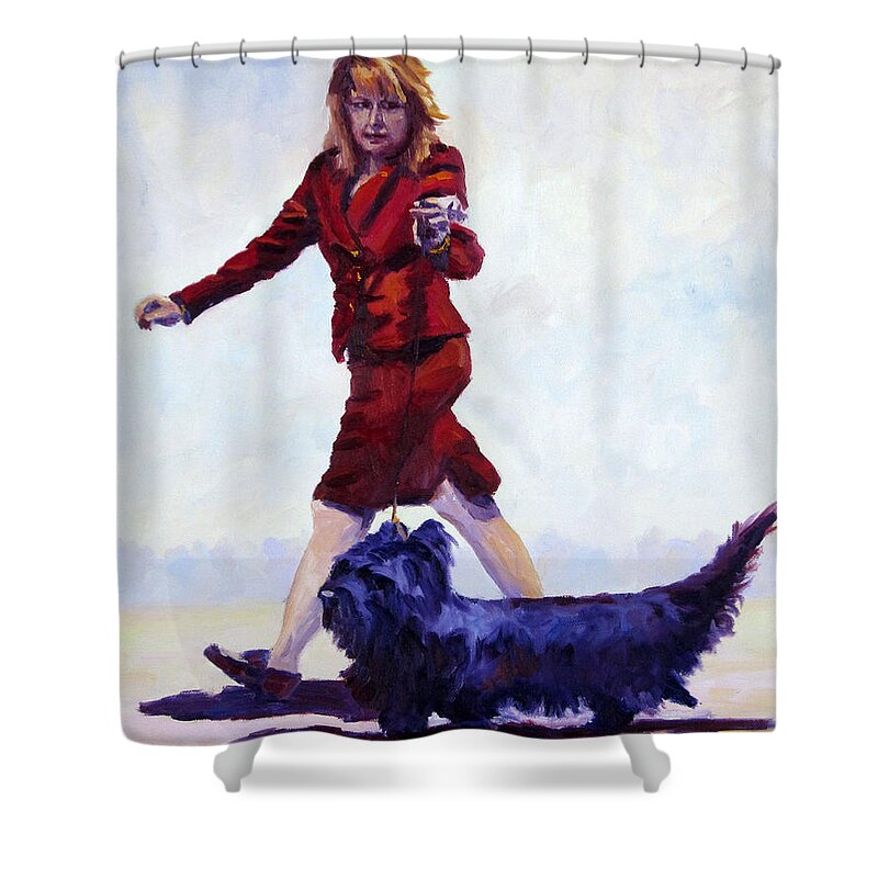 People Shower Curtain featuring the painting The Skye's The Limit by Terry Chacon