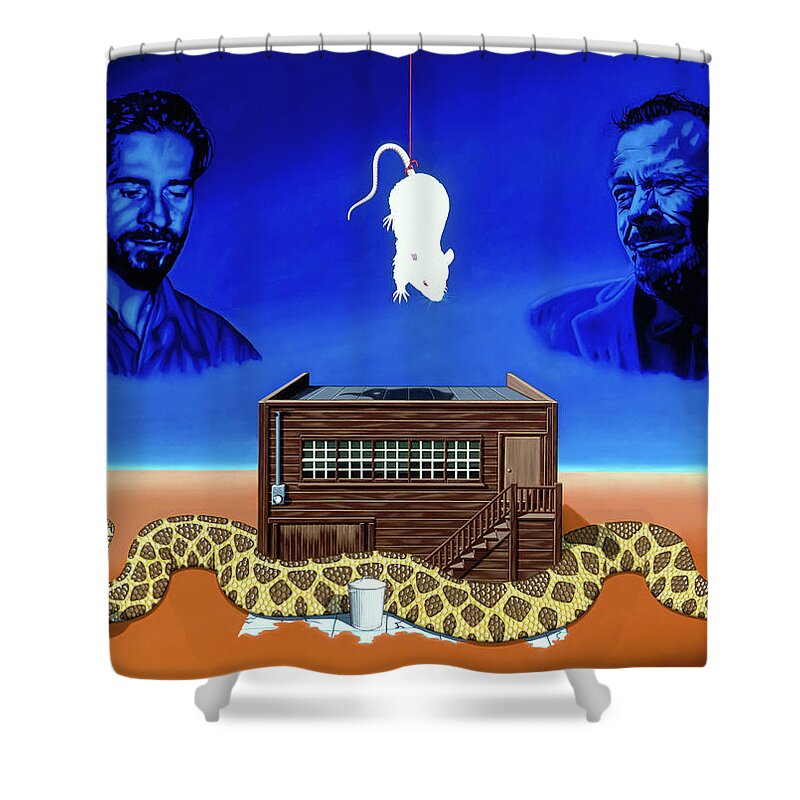  Shower Curtain featuring the painting The Snake by Paxton Mobley