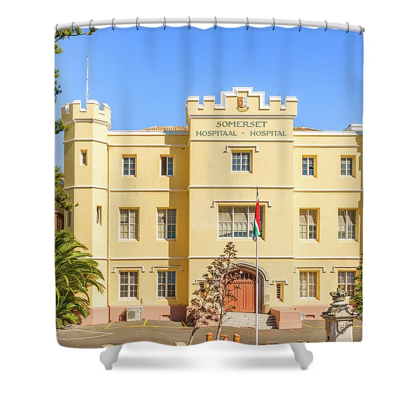 Somerset Shower Curtain featuring the photograph The Somerset Hospital in the Green Point area of Cape Town, Sout by Marek Poplawski
