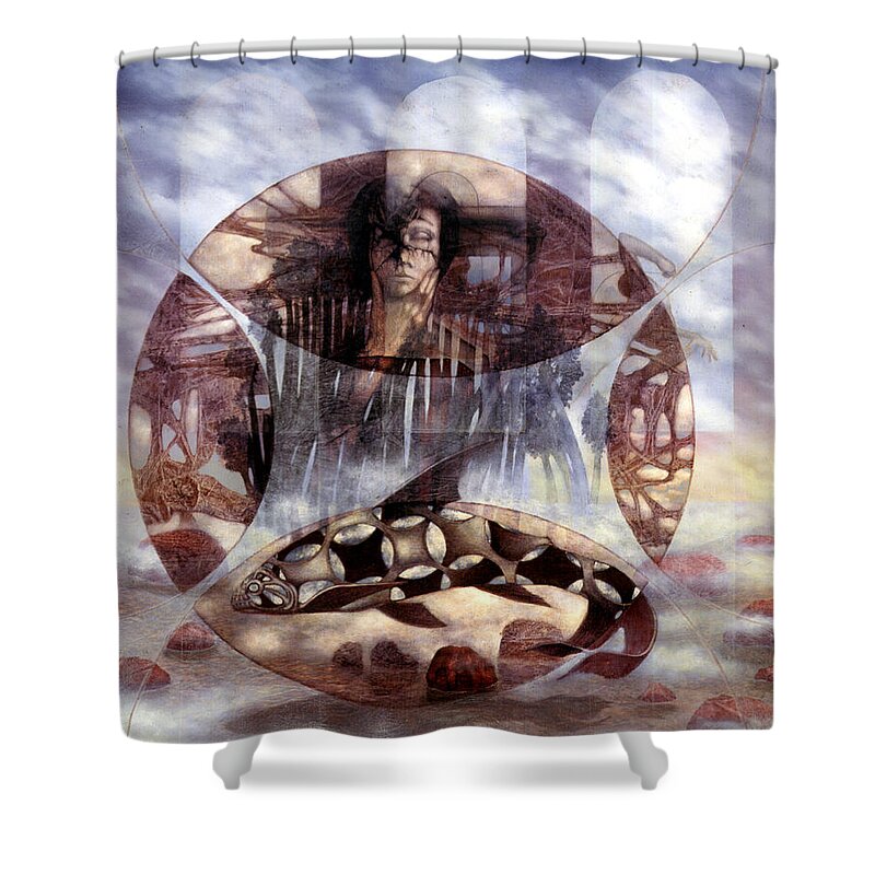 Water Shower Curtain featuring the painting The Source by William Stoneham