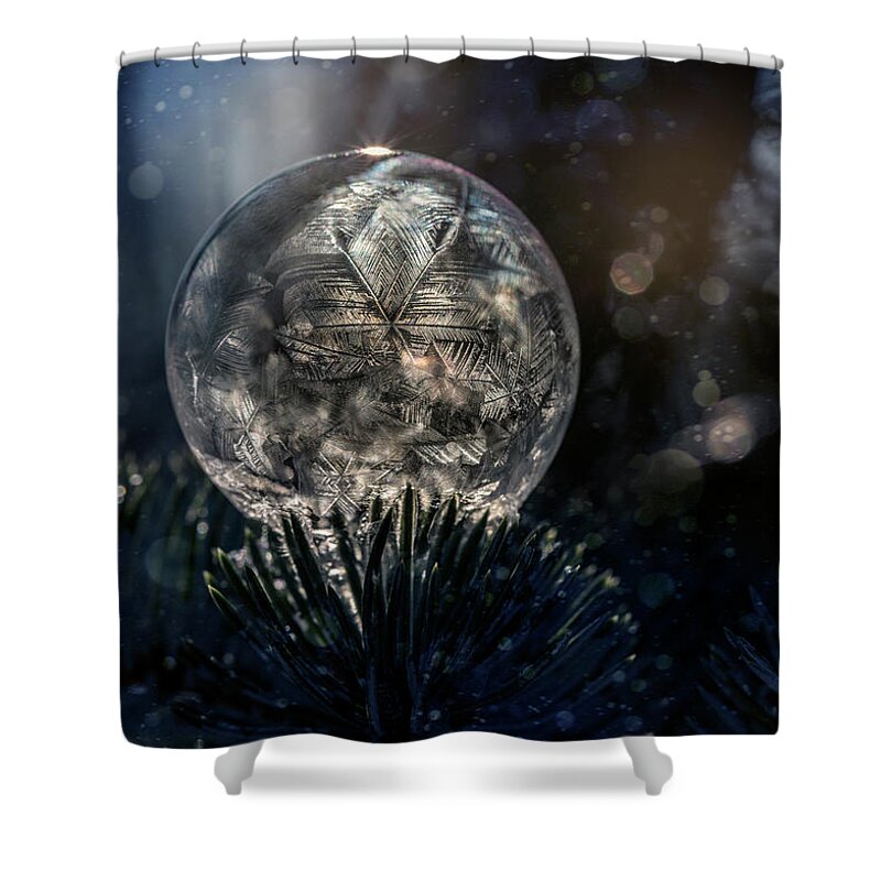 Ball Shower Curtain featuring the photograph The spirit of winter by Jaroslaw Blaminsky