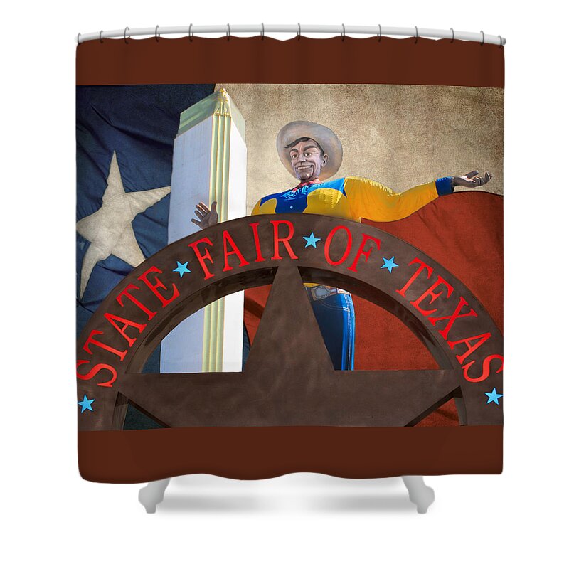 Big Tex Shower Curtain featuring the photograph The State Fair of Texas by David and Carol Kelly