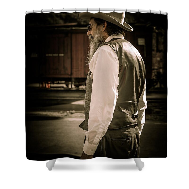 Station Master Shower Curtain featuring the photograph The Station Master by Lynn Sprowl
