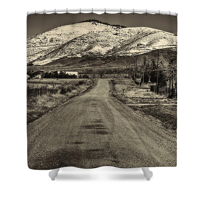 Colorado Shower Curtain featuring the photograph The Street Where Roo Lives by Roger Passman