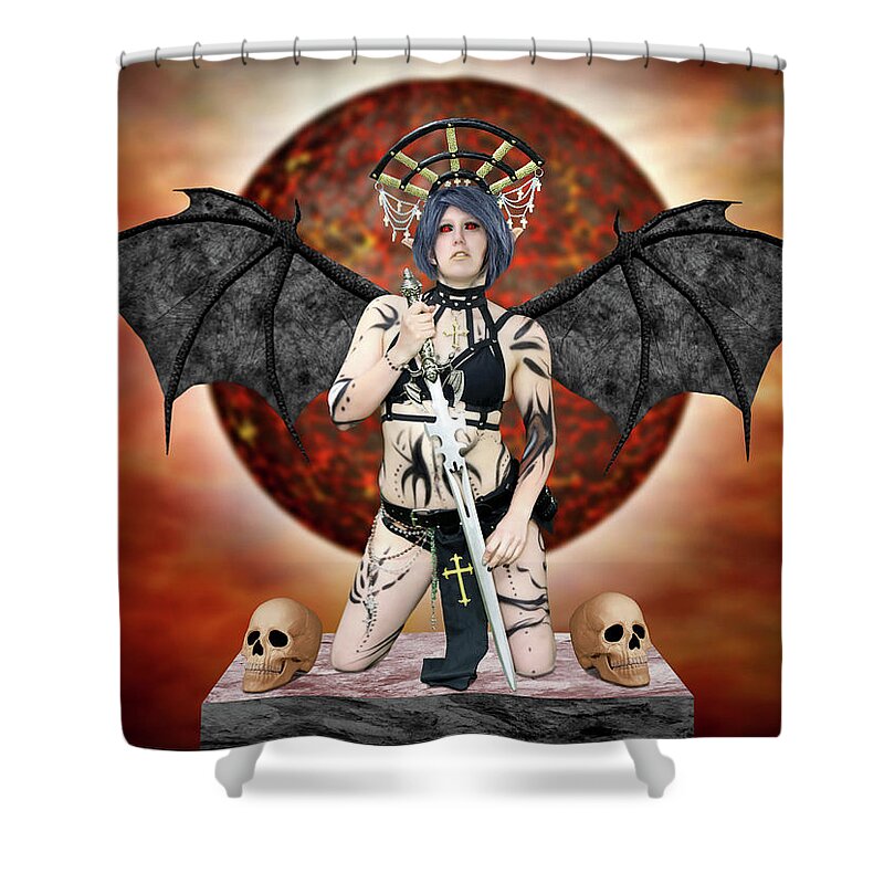 Fantasy Shower Curtain featuring the photograph The Succubus OF Darkover by Jon Volden