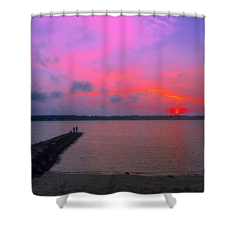 Sky Shower Curtain featuring the photograph Sailors Delight by Kate Arsenault 
