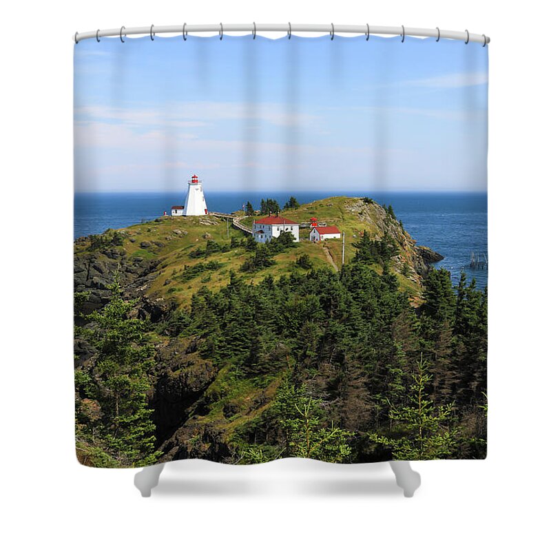 Grand Manan Island Shower Curtain featuring the photograph The Swallowtail Lightstation by Gary Hall