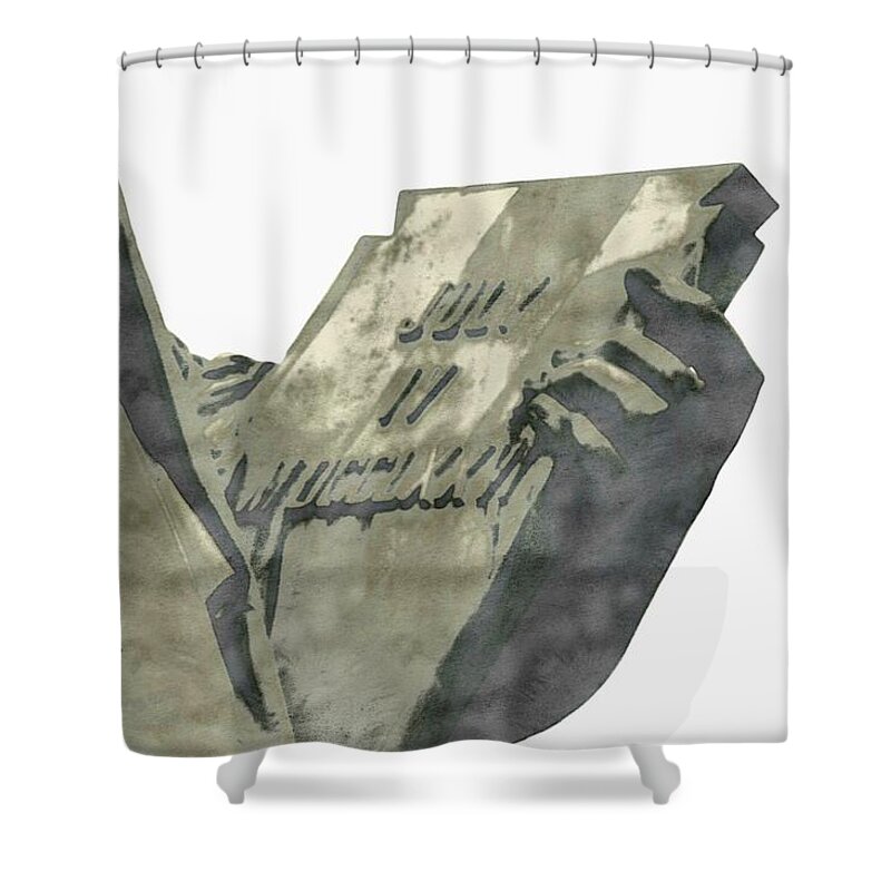New York Shower Curtain featuring the photograph The Tablet by Jennifer Frechette