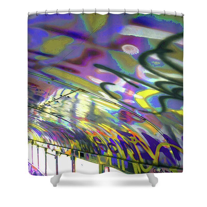 Tail Shower Curtain featuring the digital art The Tail End Of by Lisa Kaiser