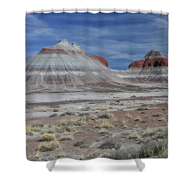 Arizona Shower Curtain featuring the photograph the TeePees by Gary Kaylor