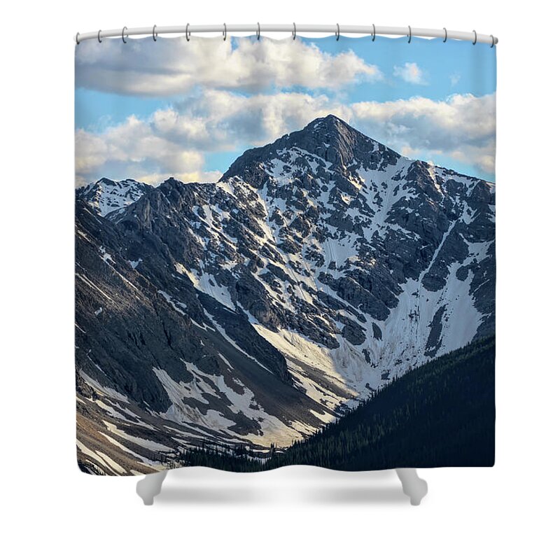 Landscape Shower Curtain featuring the photograph The Top Of The Mountain by Maria Angelica Maira