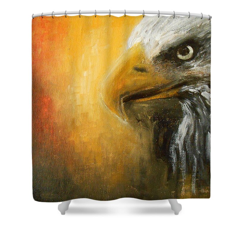 Symbolism Shower Curtain featuring the painting The Totem by Jane See