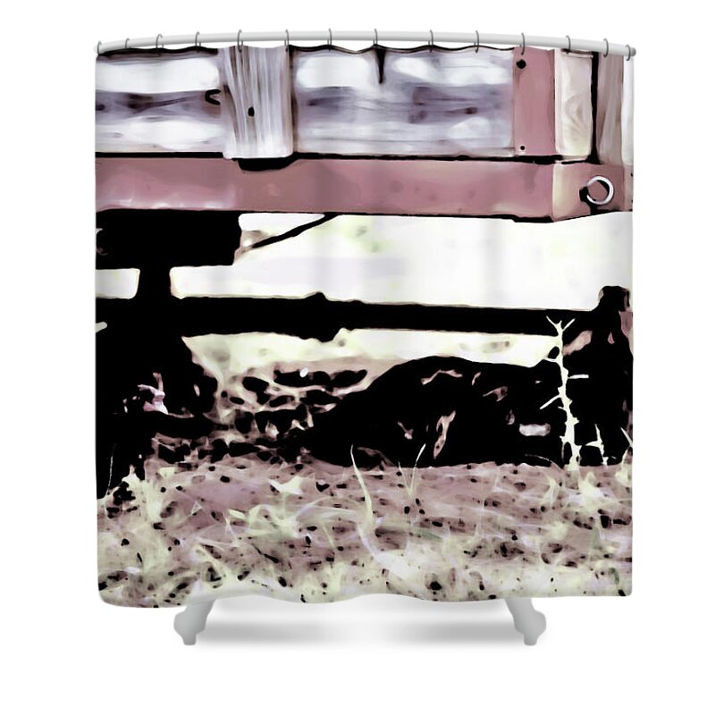 Trailer Shower Curtain featuring the photograph The Trailer by Gina O'Brien