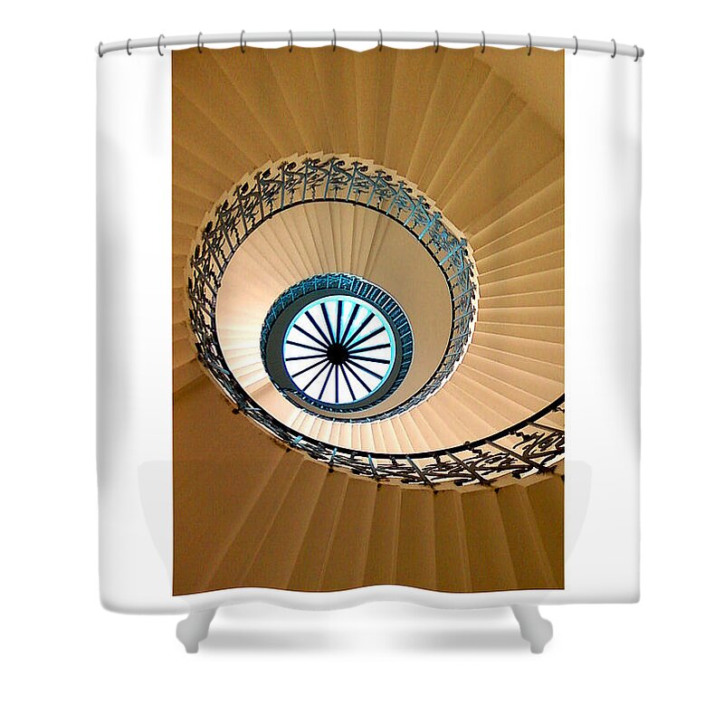 Stairs Shower Curtain featuring the digital art The Tulip Staircase by Julian Perry