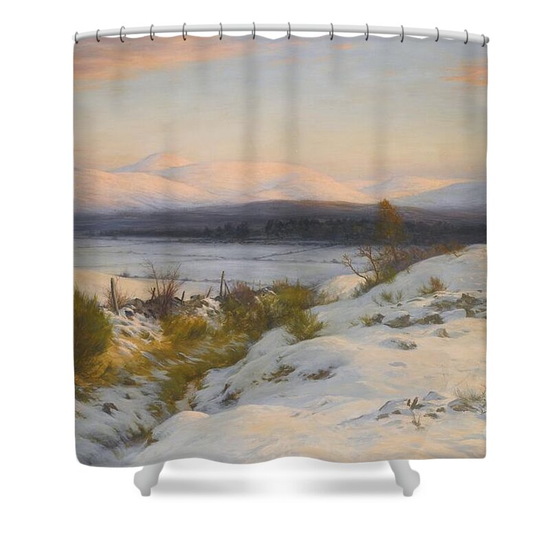 Joseph Farquharson Shower Curtain featuring the painting The Valley Of The Feugh by MotionAge Designs