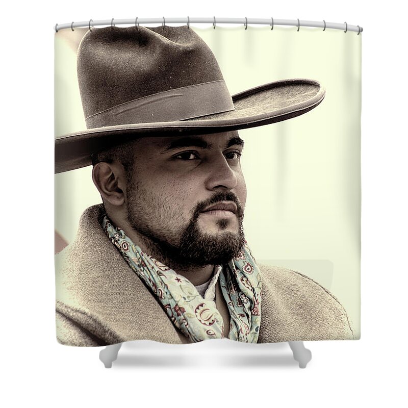 Cowboy Shower Curtain featuring the photograph The Vaquero by Jeanne May