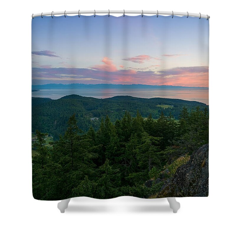 Mountain Shower Curtain featuring the photograph The View from Mt Erie by Ken Stanback
