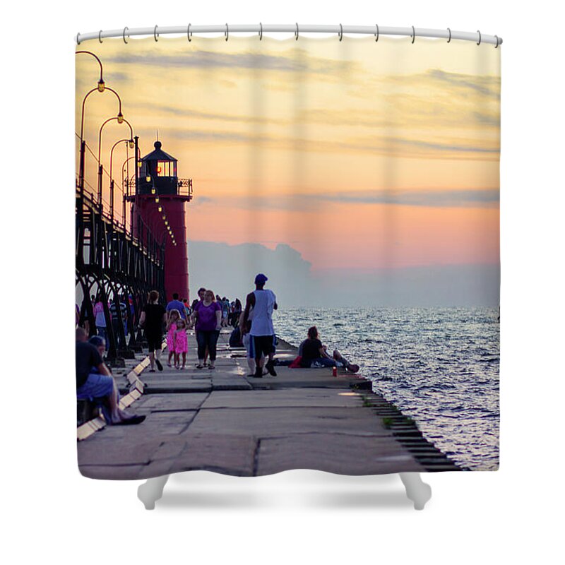 Sunset Shower Curtain featuring the photograph The View by Tammy Chesney