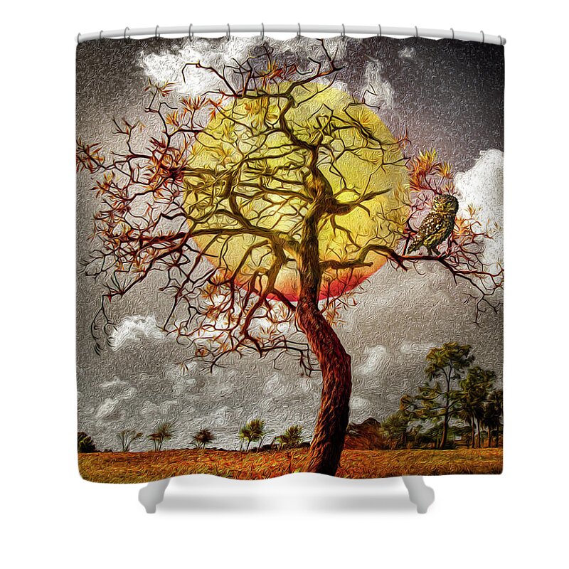 Clouds Shower Curtain featuring the photograph The Watch at Nightfall by Debra and Dave Vanderlaan