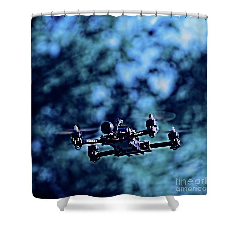 Luther Fine Art Shower Curtain featuring the photograph The Watcher by Luther Fine Art