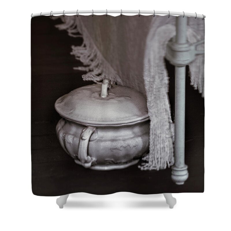 Chamberpot Shower Curtain featuring the photograph The Way It Was - Chamber pot by Mitch Spence