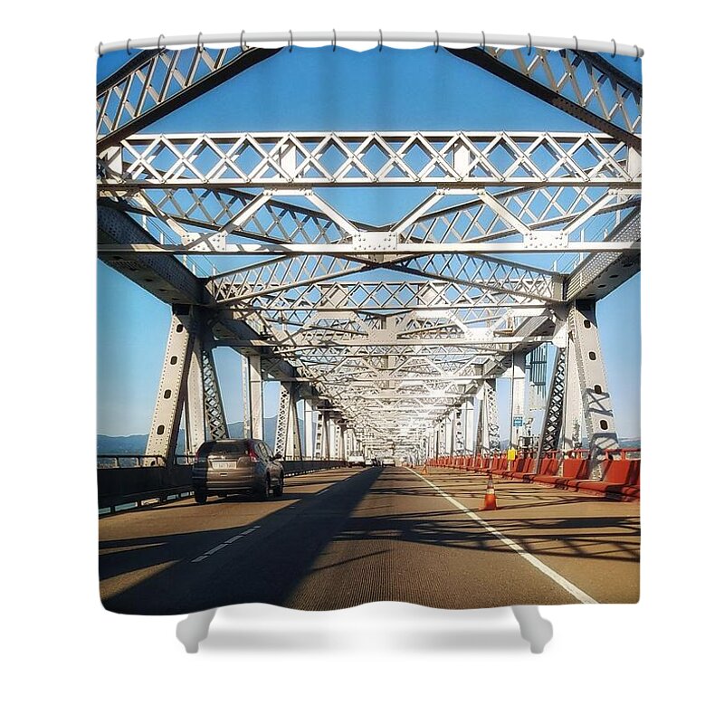 Road Trip Shower Curtain featuring the photograph The way to New Orleans by Mary Capriole